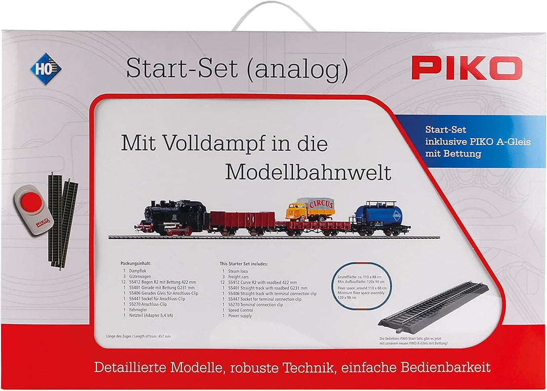57113 Start-Set mit Bettung Güterzug
