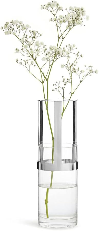 Sagaform 5018037 Hold Vase, Glas Transparent/Silber
