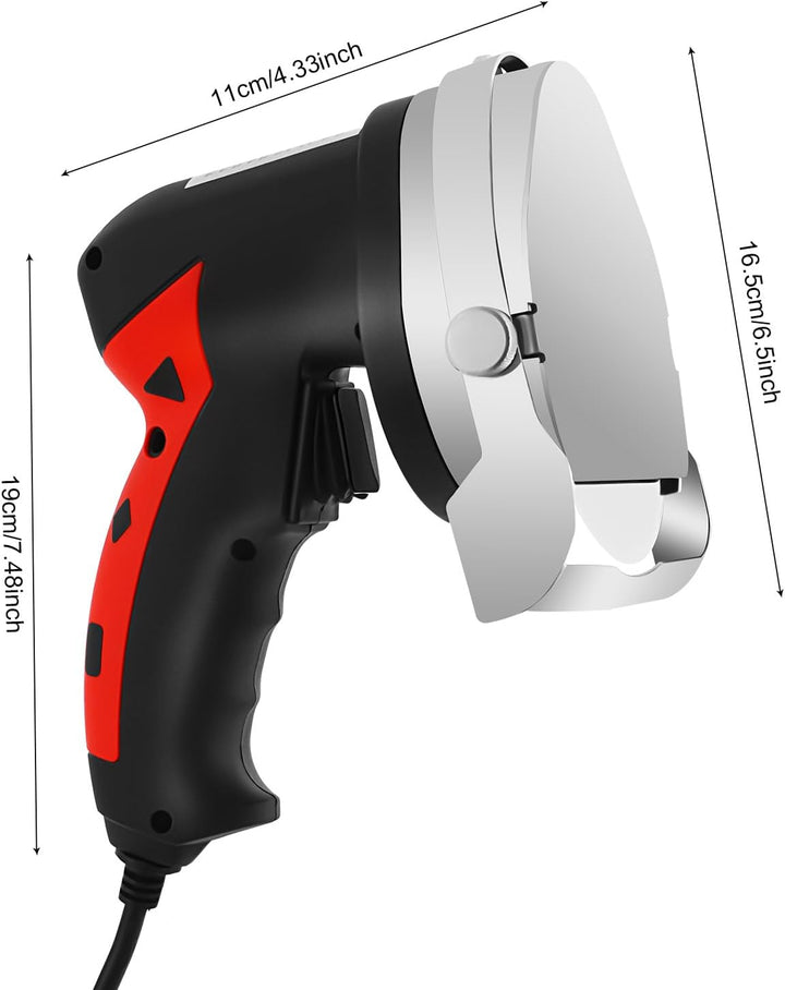 Elektrisches Grillmesser, 80 W, elektrisch, tragbar, Grillmesser, Fleischschneider, Kebab aus Edelst
