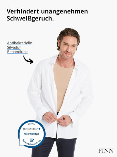 FINN Anti-Schweiss Shirt Herren mit Rundhals und integrierten Achselpads gegen Starkes Schwitzen - A