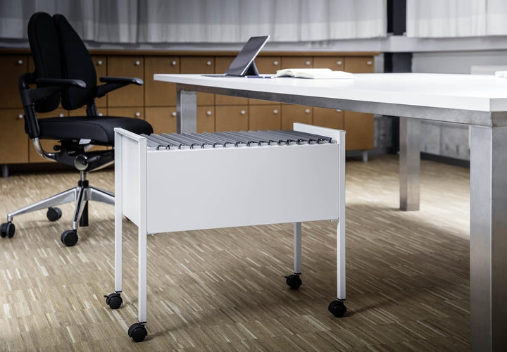 Durable Eco Hängemappenwagen 80 A4, grau, aus kratzfestem Stahl, 655 x 592 x 368 mm, 309510 Offen Gr