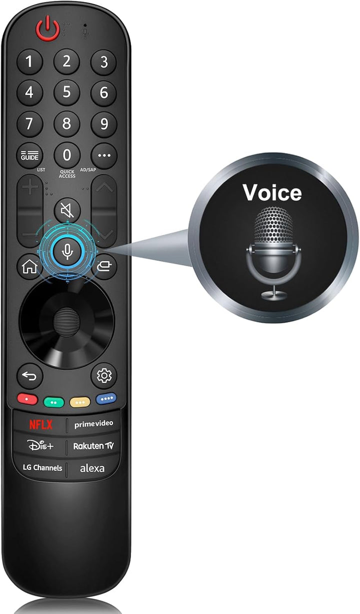 Voice Magic Fernbedienung für LG Fernseher, Ersatz für LG Original Remote MR20GA MR21GA MR22GA MR23G