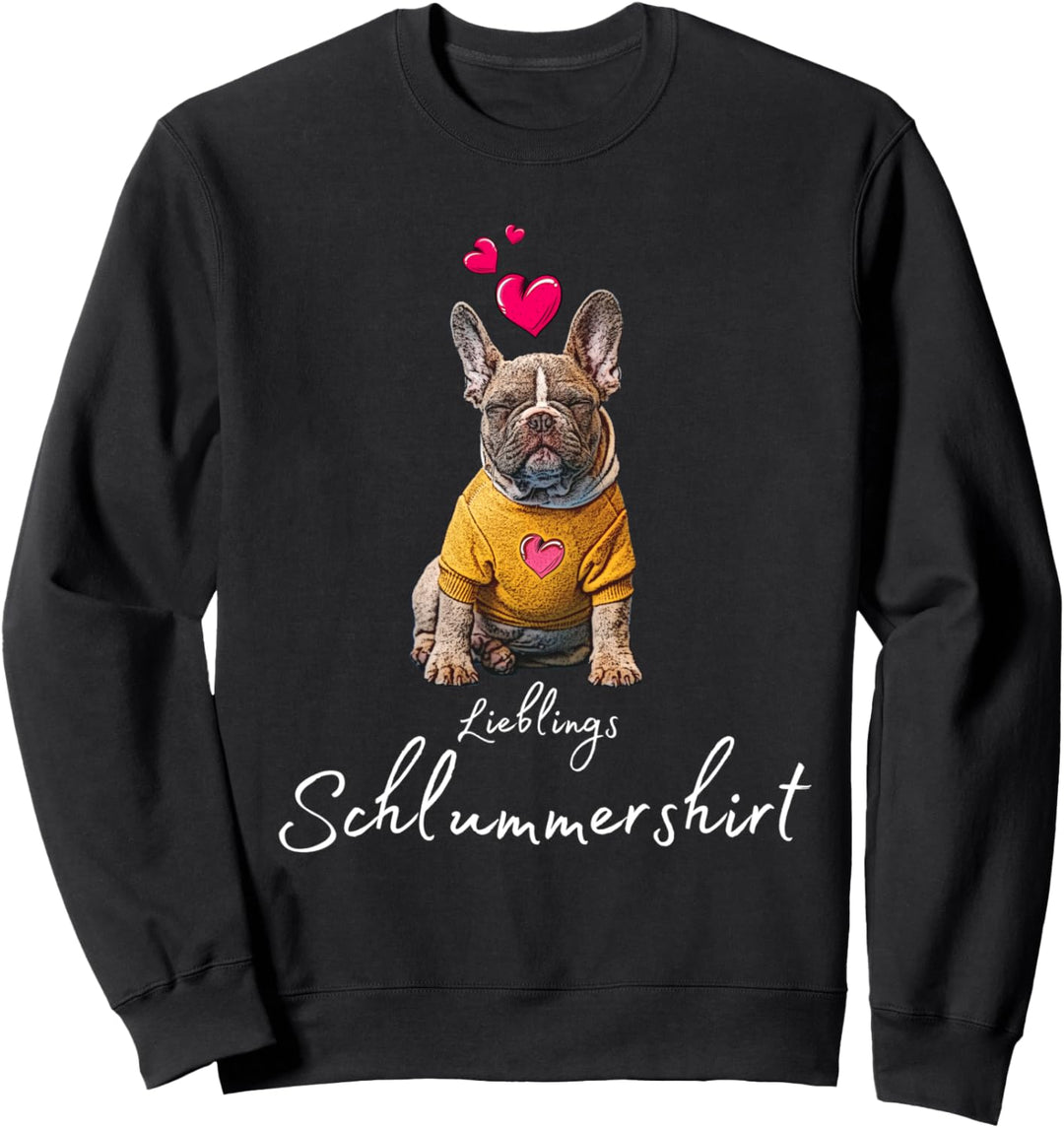 Lieblings Schlafshirt Hund mit Herz Schlafanzug Hundemotiv Sweatshirt