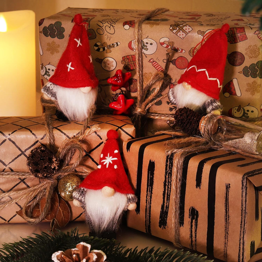 com-four® 12x Premium Weihnachtsmann-Anhänger für den Weihnachtsbaum, Christbaum-Figuren Anhänger al