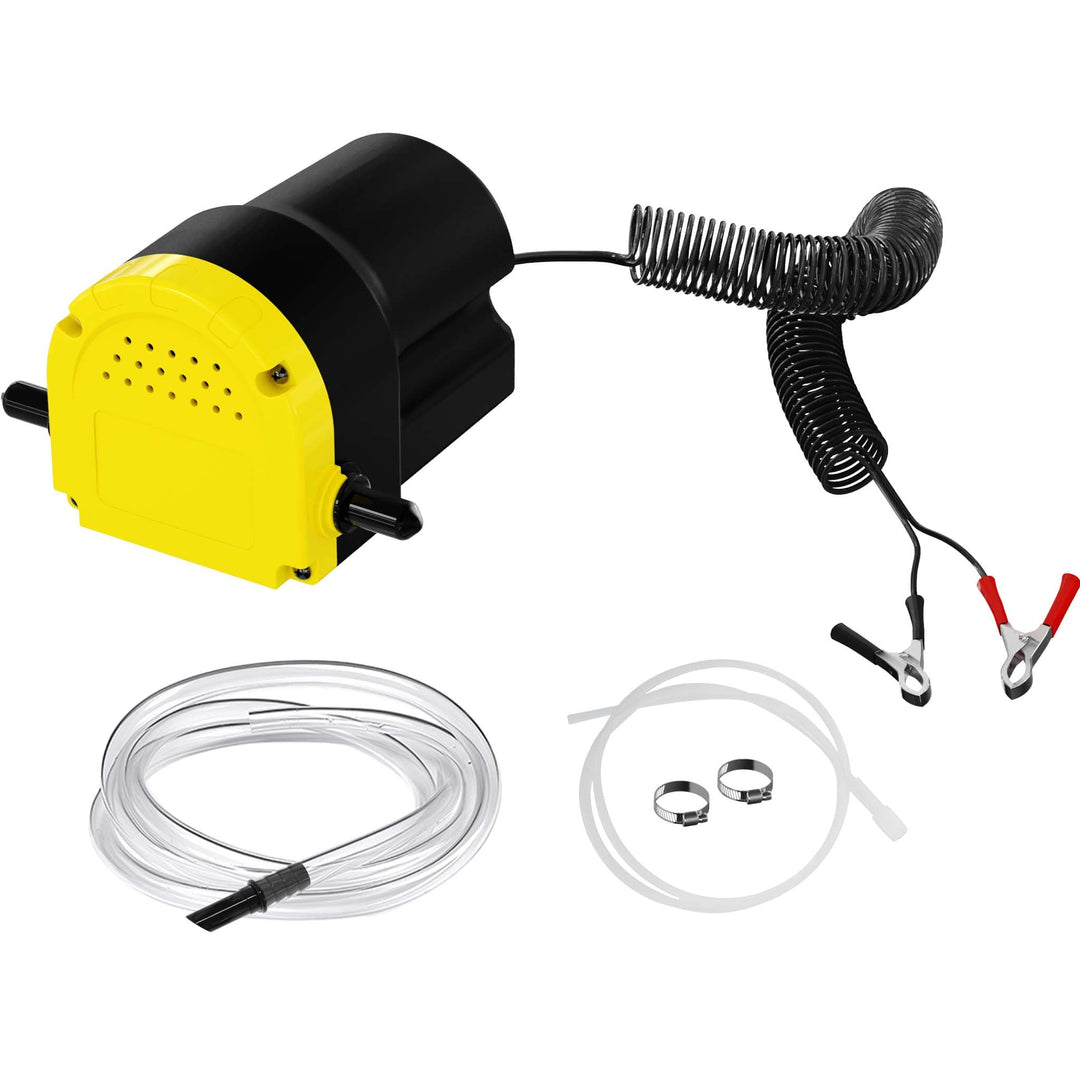 Wiltec Ölabsaugpumpe 12 V 60 W, 130 x 130 x 85 mm, 1 l/min, Absaugpumpe für Diesel, Biodiesel, Heizö