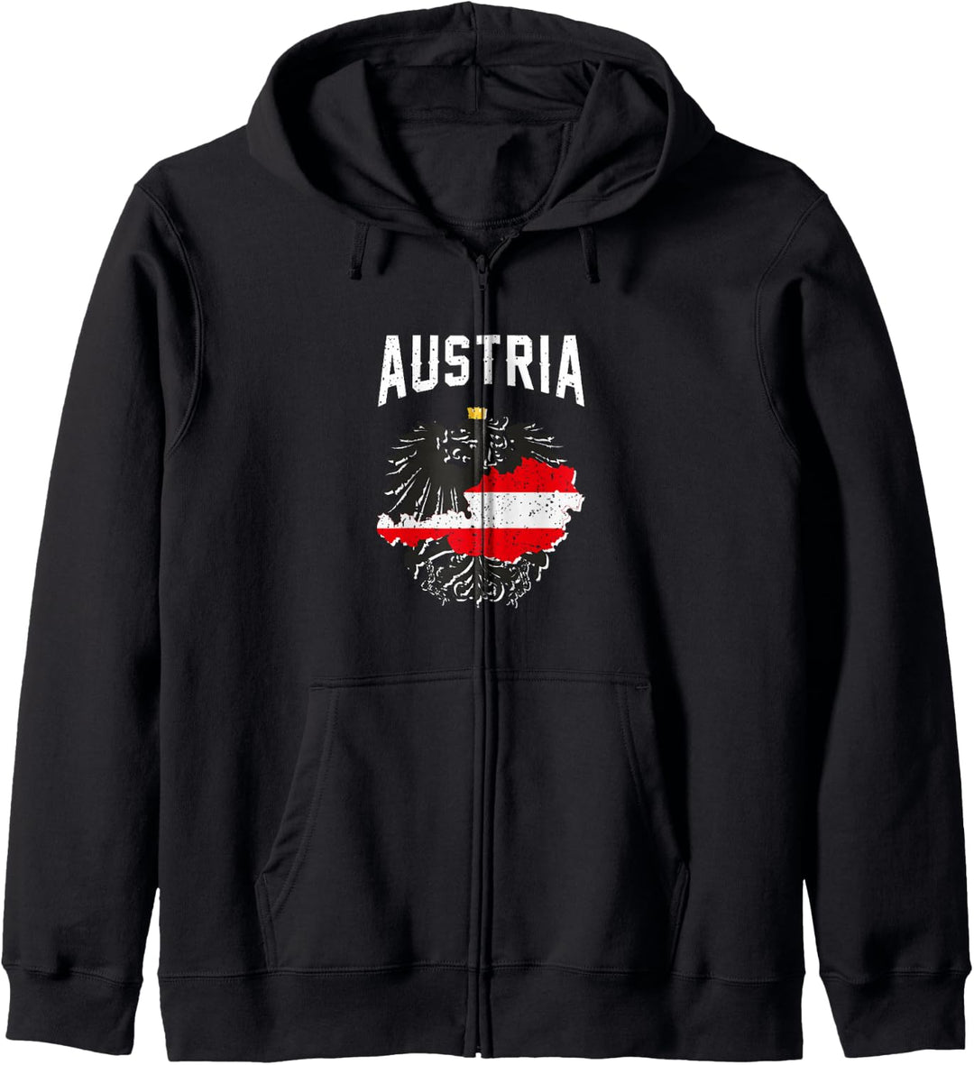 Vintage Österreich Wappen Österreichische Flagge Wien Souvenir Kapuzenjacke
