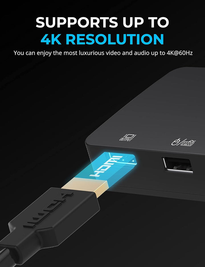 SABRENT KVM Switch, 2 port USB C Inputs, 2 ports USB C outputs mit 60W PD | 2 USB ports | 2 HDMI por