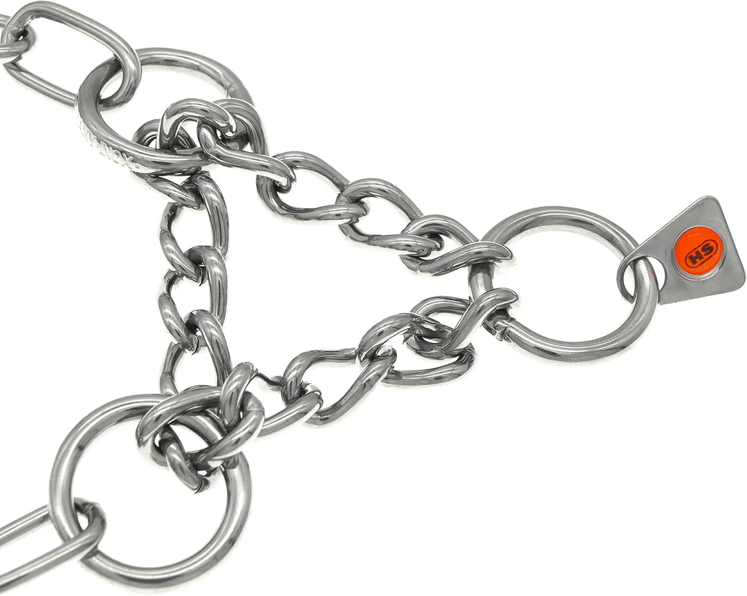 Sprenger Hundehalskette mit Durchzugskette 3mm I Edelstahl rostfreie Hundehalsband für kurz- und lan