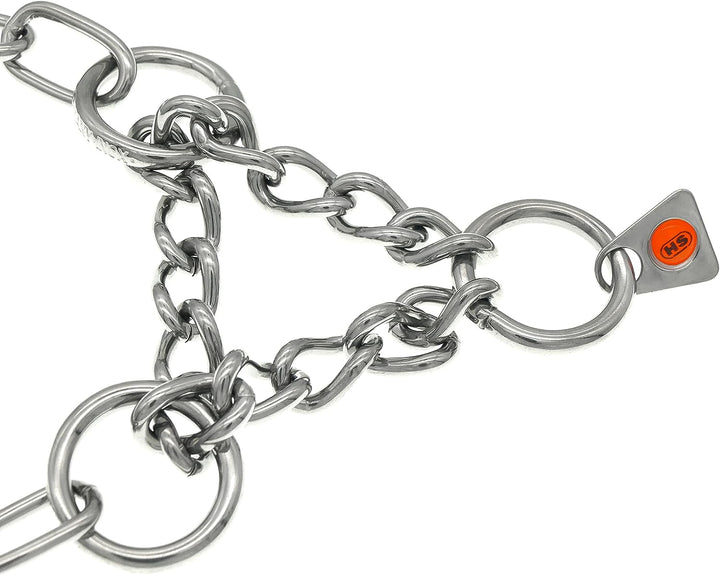 Sprenger Hundehalskette mit Durchzugskette 3mm I Edelstahl rostfreie Hundehalsband für kurz- und lan