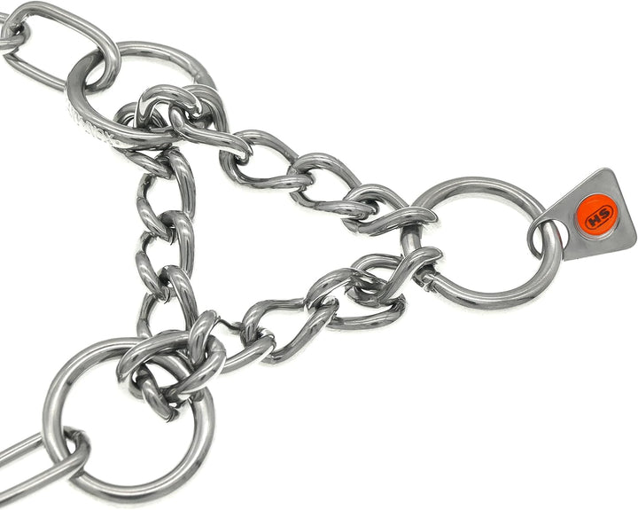 Sprenger Hundehalskette mit Durchzugskette 3mm I Edelstahl rostfreie Hundehalsband für kurz- und lan