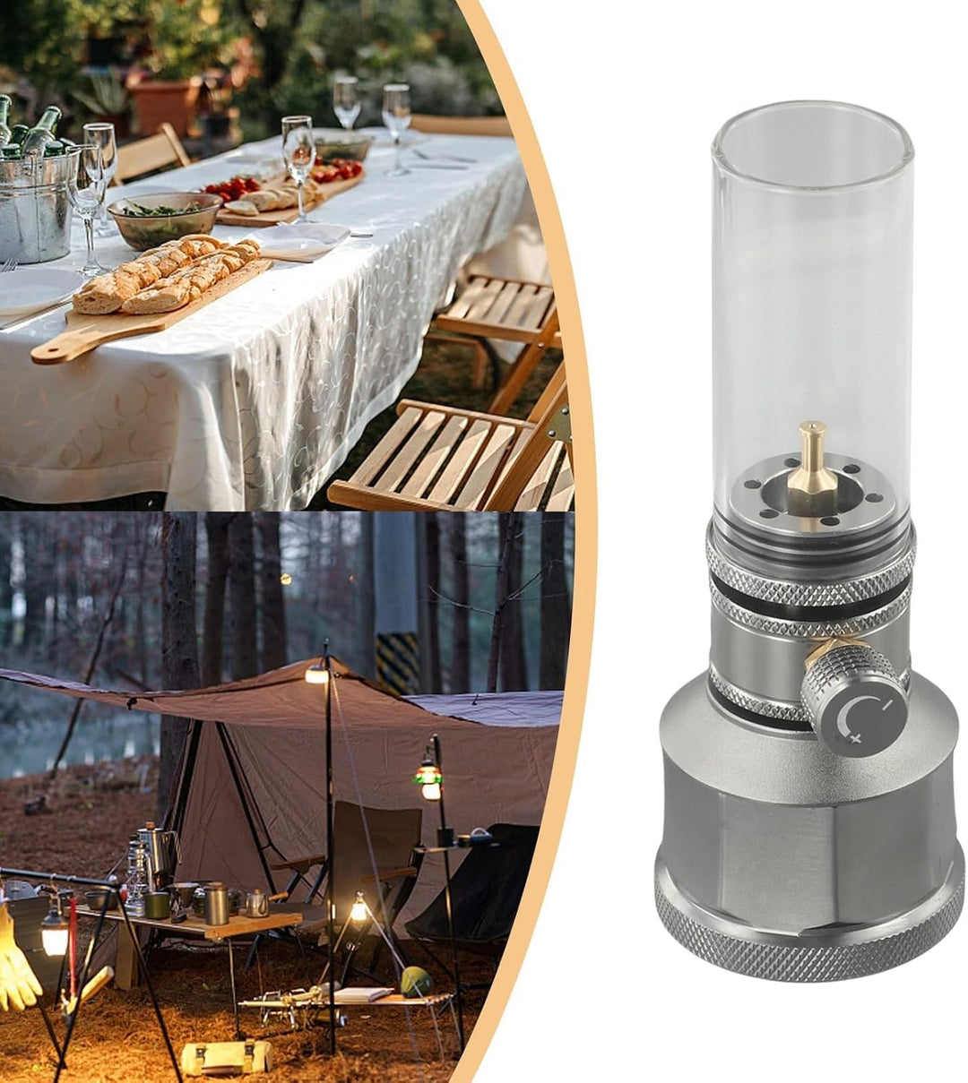 Gaslaterne für den Aussenbereich, Aluminiumlegierung, Outdoor-Camping, Zeltlaterne, Kerzenlampe mit