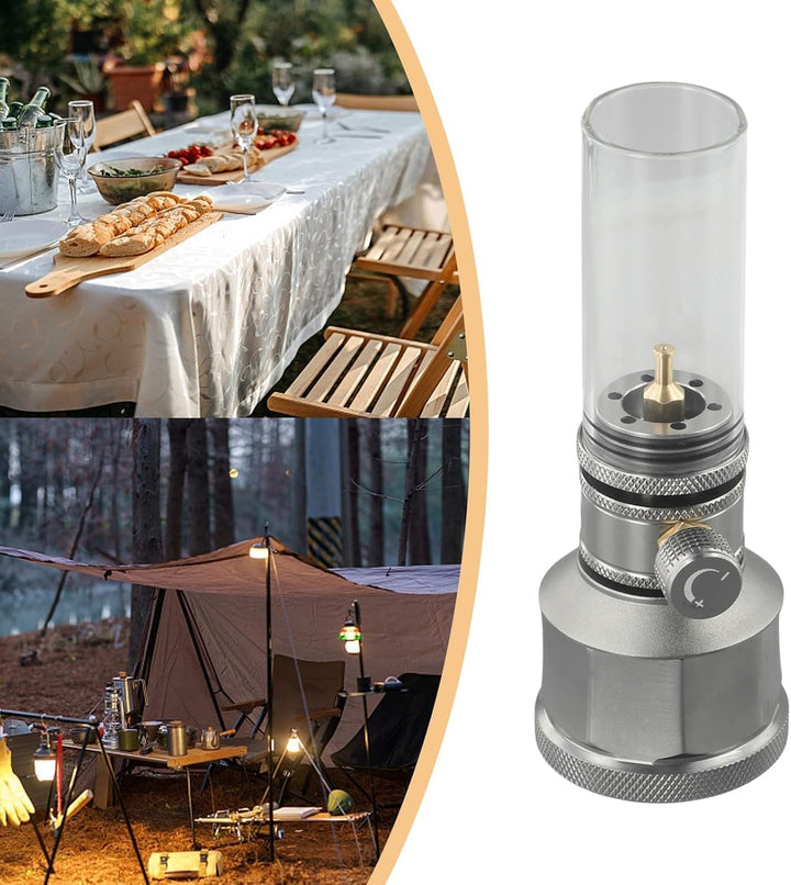 Gaslaterne für den Aussenbereich, Aluminiumlegierung, Outdoor-Camping, Zeltlaterne, Kerzenlampe mit