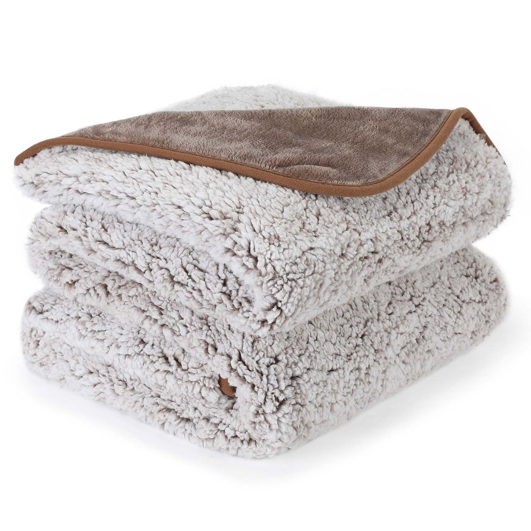 PETTOM Hundedecke Wasserdicht, Hundedecke Flauschig aus Sherpa Fleece, Hunde Decke Sofaschutz, Katze