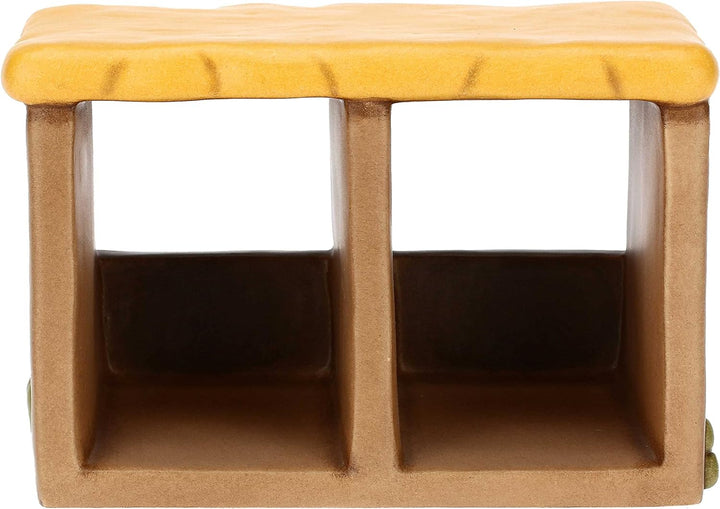 THUN - Krippe 2022 - Krippe Stall für Pferde aus Keramik, handverziert, Klassische Krippe - 15 x 10,