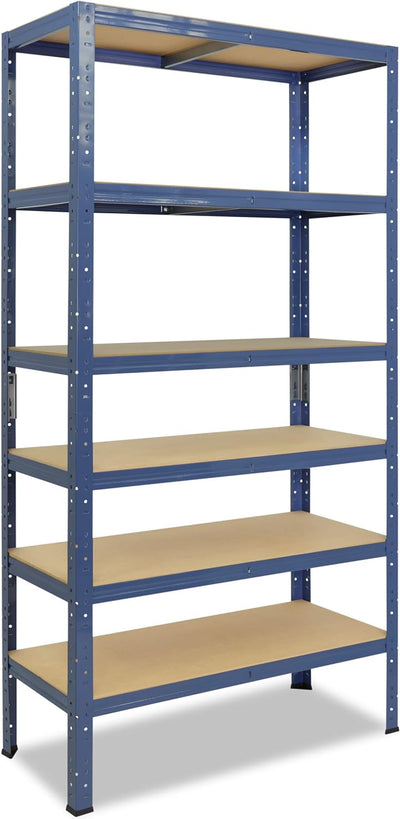 shelfplaza® 200x40x30cm Home Schwerlastregal blau/Metallregal mit 6 Böden/Kellerregal Metall, Garage