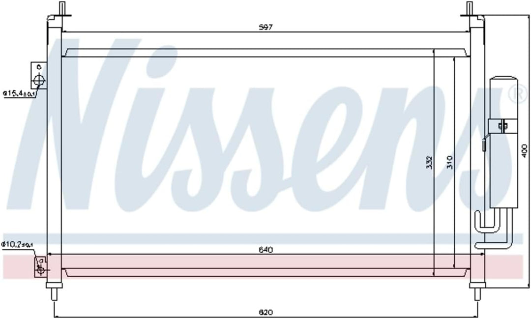 Nissens 94875 Kondensator, Klimaanlage