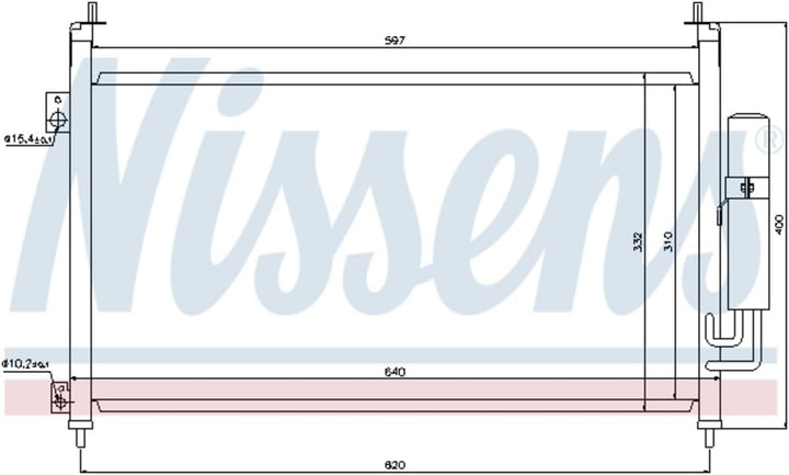 Nissens 94875 Kondensator, Klimaanlage