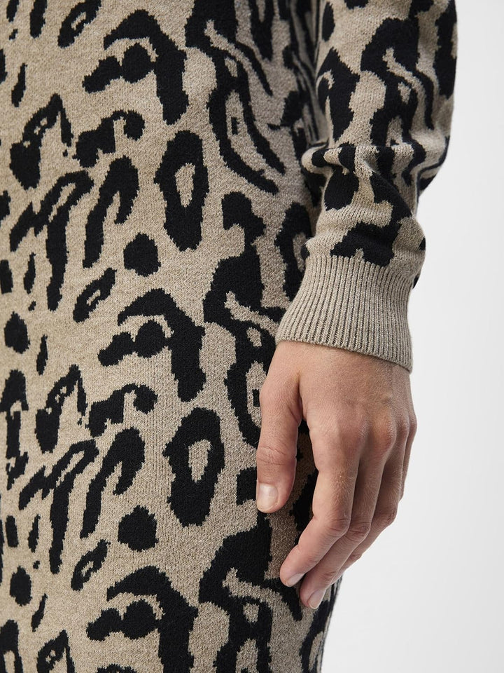 OBJRAY L/S Knit Dress AOP NOOS