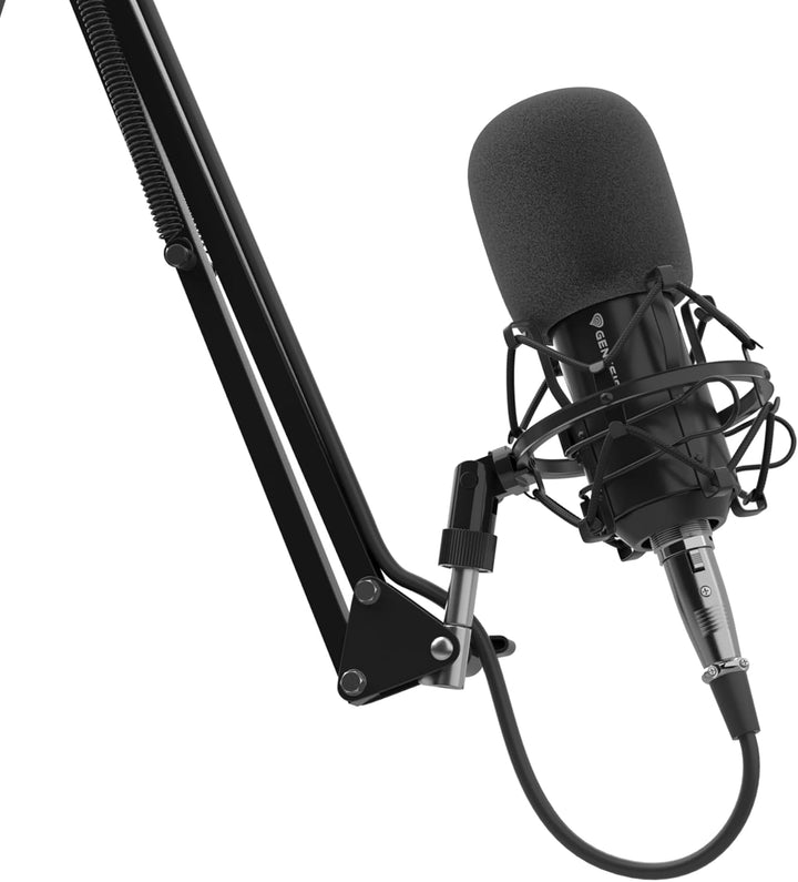 Genesis Radium 300 XLR Studio-Kondensatormikrofon-Set – Inkl. Gelenkarm, Pop-Filter, Mikrofonspinne