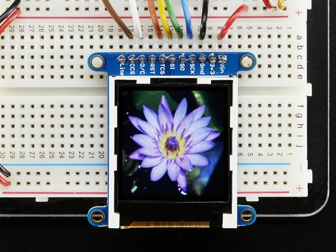 Adafruit Display-Breakout 1.44" Farb-TFT-LCD mit MicroSD-Slot - Bausatz