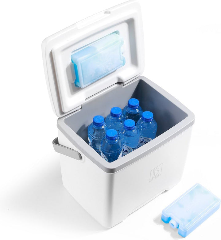 Brisby Kühlbox 13 Liter - 18 Stunden warm - 40 Stunden kühl - Inklusive 2 grosse Kühlelemente 450 ML