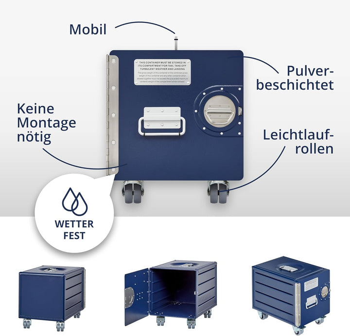 Rollcontainer mit Schubladen, Metallschrank, mobiler Aktenschrank, Schubladenschrank, Industrial Möb