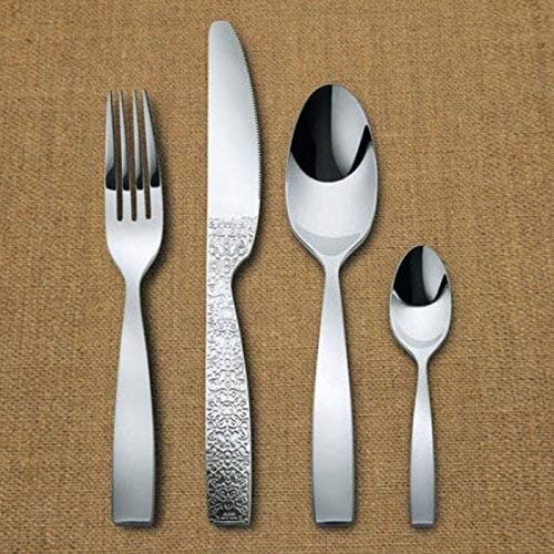 Alessi MW03S5 Dressed Besteckset 5 Teilig, Edelstahl, Silber,25x4x25cm,5-Einheiten