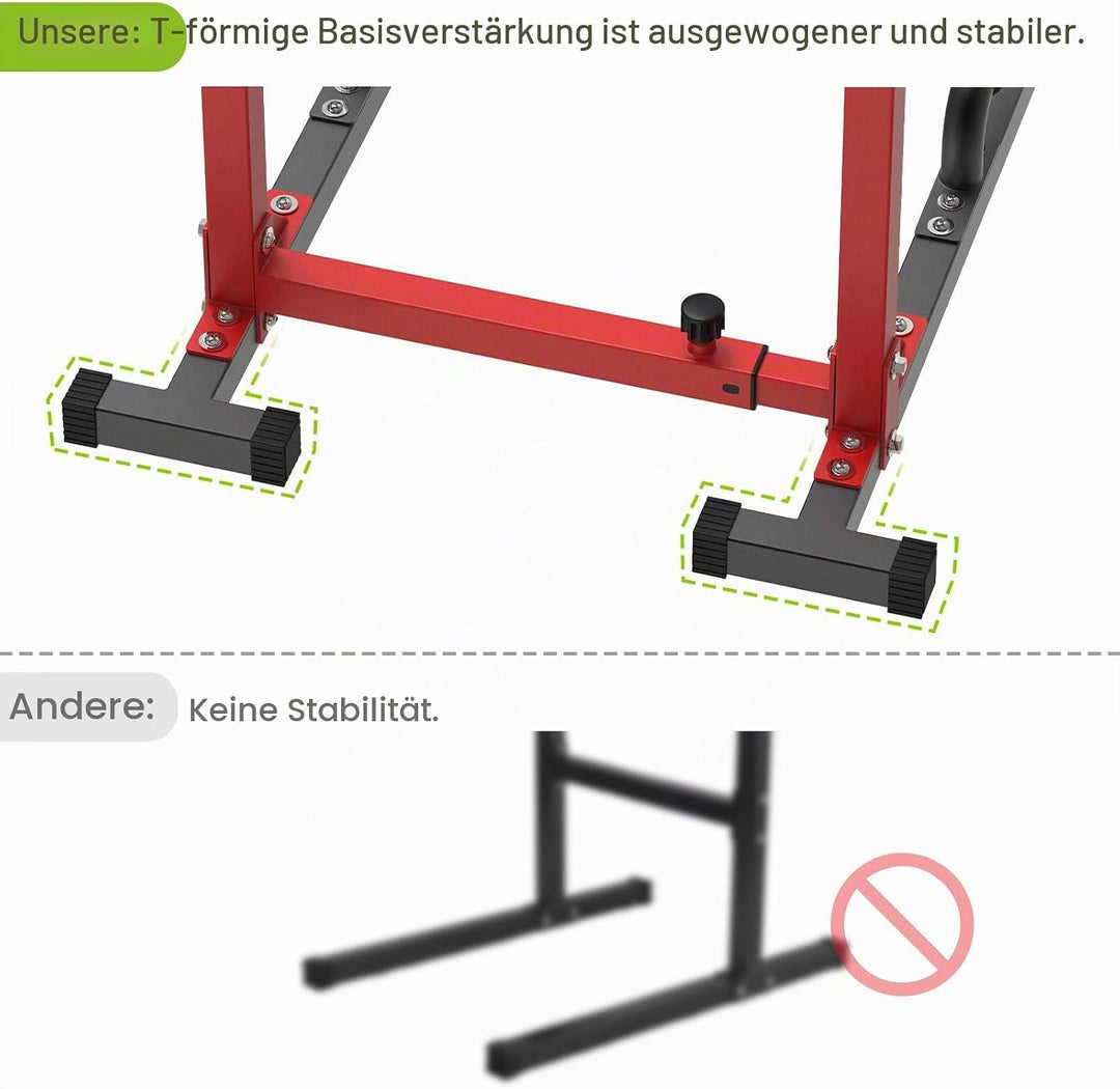SELEWARE Solide Dip-Bar, verstellbare Dip-Station Home Gym Fitness Calisthenics Ausrüstung, multifun
