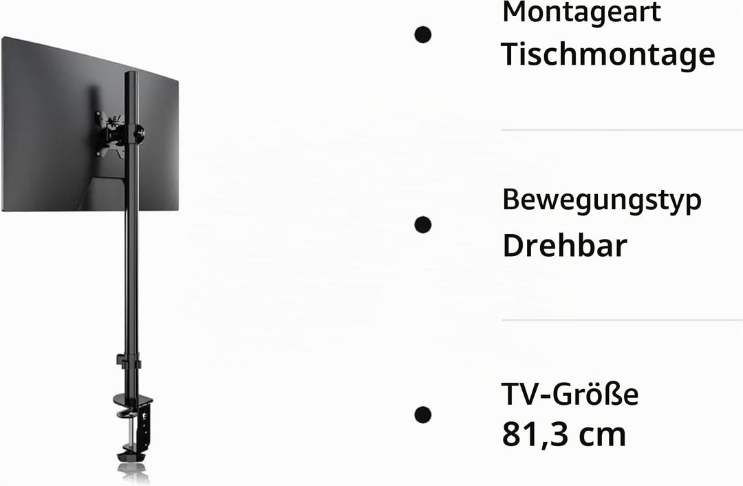Pholiten Monitor Halterung, extra höhe 800mm Monitorhalterung, vollständig Verstellbarer höher Monit