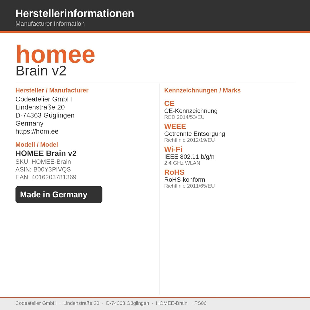 homee - Die SMART Home Zentrale für Einsteiger und Profis - Steuerung per App - Sprachsteuerung mit