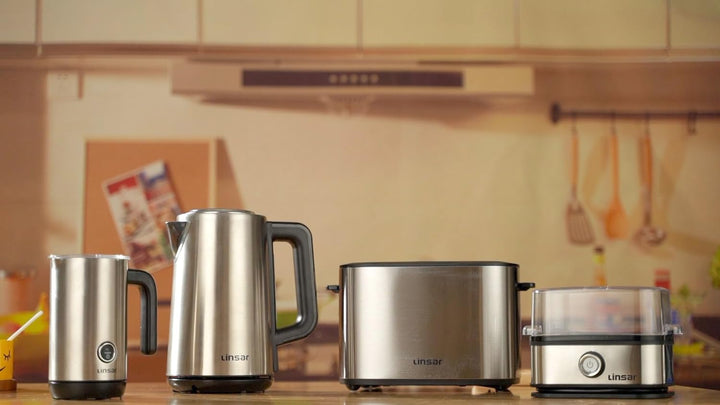 Toaster - Zwei-Scheiben-Toaster - Mit Touchdisplay, 6 Bräunungsstufen, Herausnehmbarer Krümelschubla