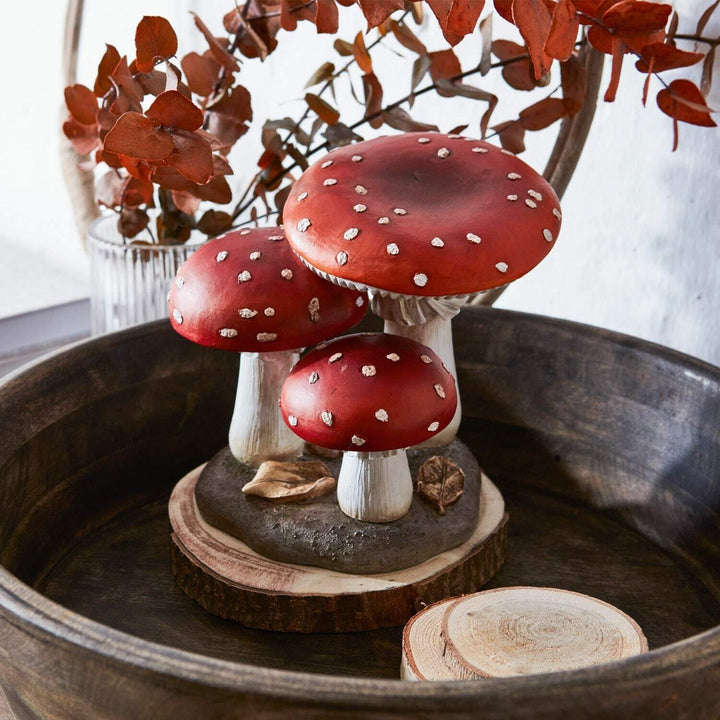 Loberon Deko-Pilz Lupton, rot/weiss