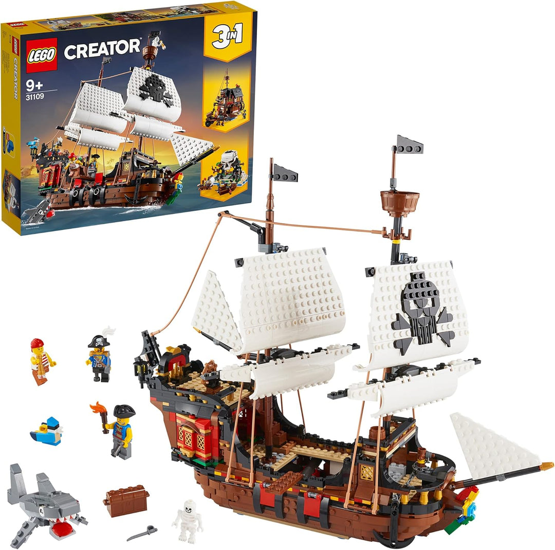 LEGO 31109 Creator 3-in-1 Piratenschiff Set & 10311 Icons Orchidee Bundle mit Orchidee Set, Bundle m