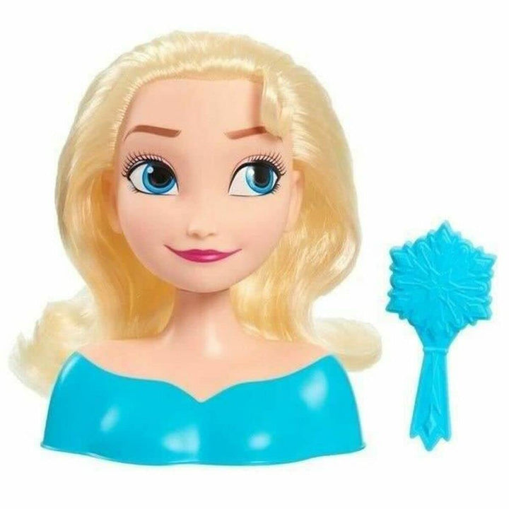 Just Play 87490-JP Disney Frozen Frisierkopf ELSA Mini 14cm mit Haarbürste für Styling-Spass, ab 3 J