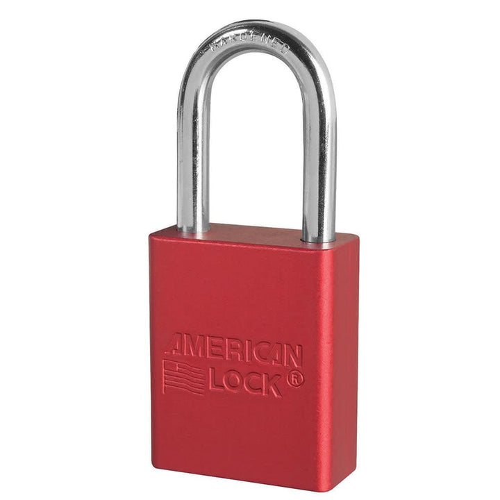 Master Lock A1106RED Aluminum Red Safety Padlock with 1/4" x 1-1/2" Shackle (Pack of 6)