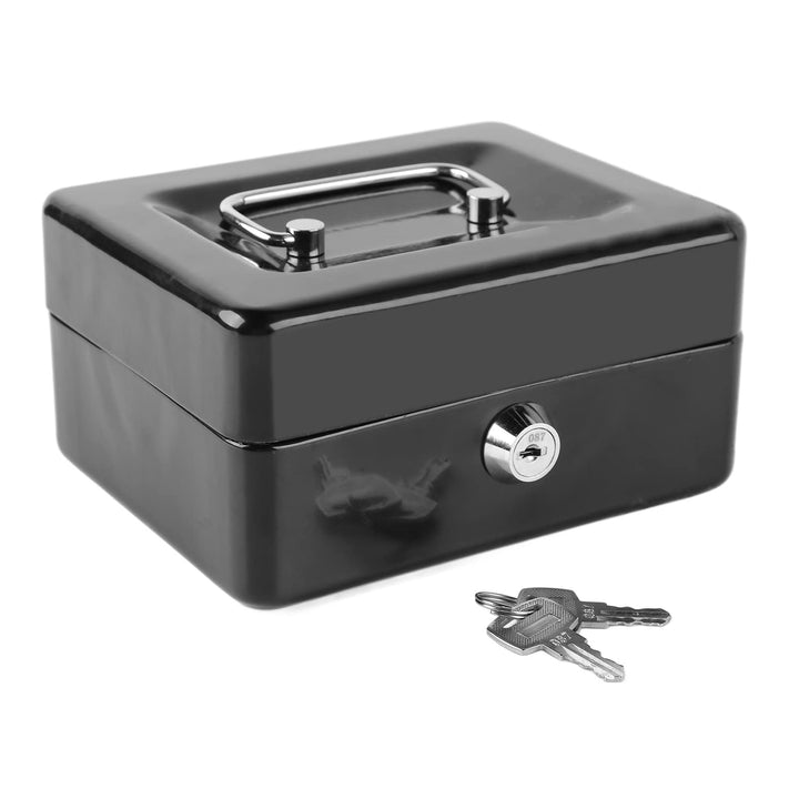 Metall-Sicherheitsbox mit Schlüsselschloss, Feuerfeste Aufbewahrungsbox für Wertsachen, Dokumente, R