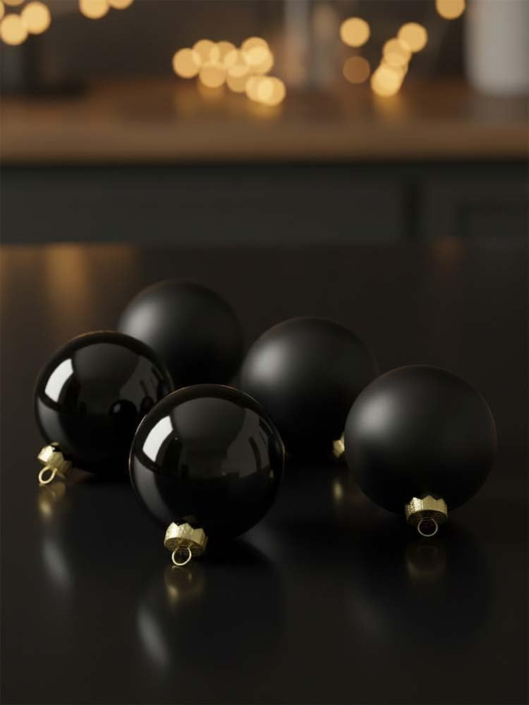 Inge Glas Weihnachtskugeln | Schöne Christbaumkugeln aus Glas | 30 Kugen in Dose | Christbaumschmuck