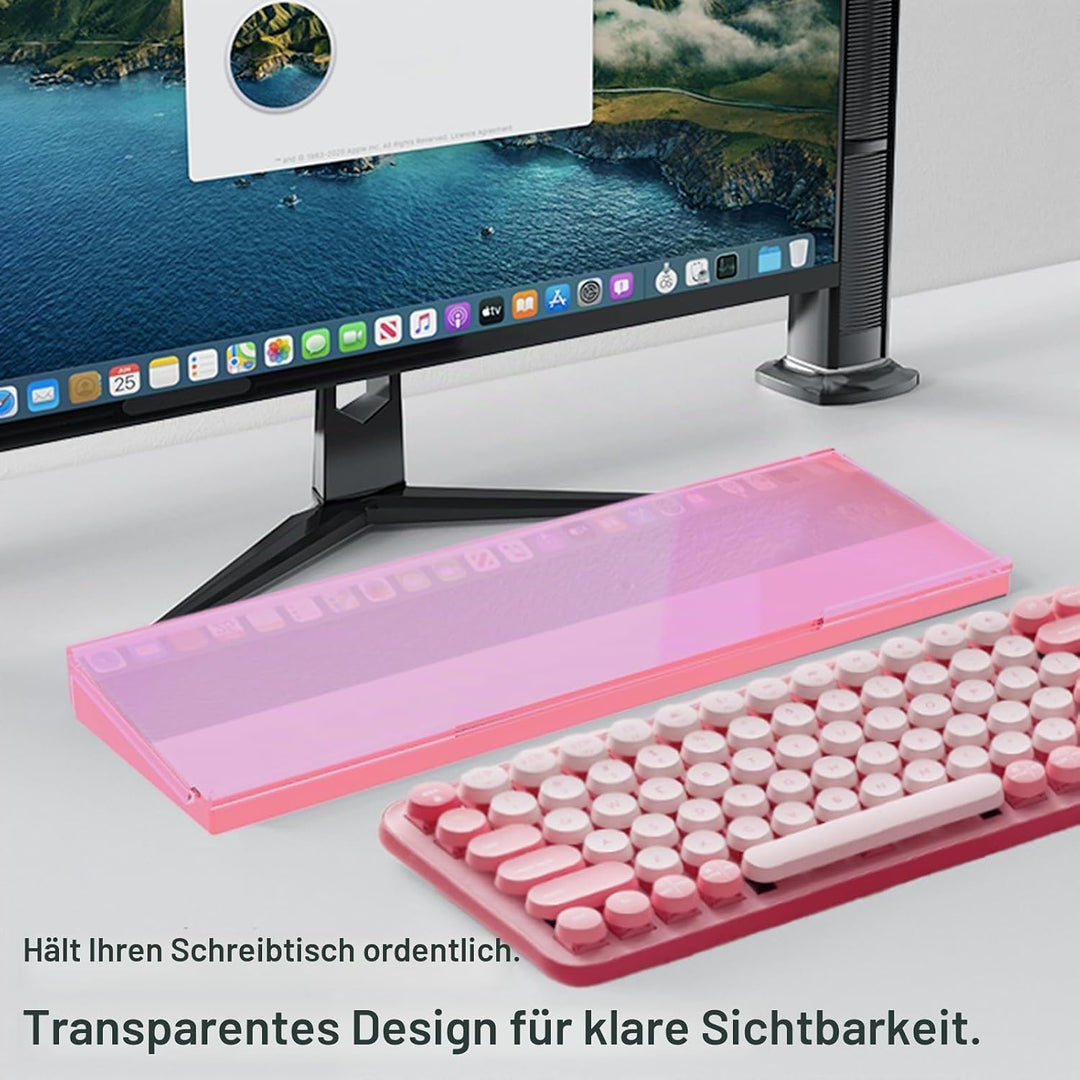 Tastaturablage Aus Durchsichtiges Acryl Geneigter Computer Mit Aufbewahrungsbo, Tastatur Halterung,