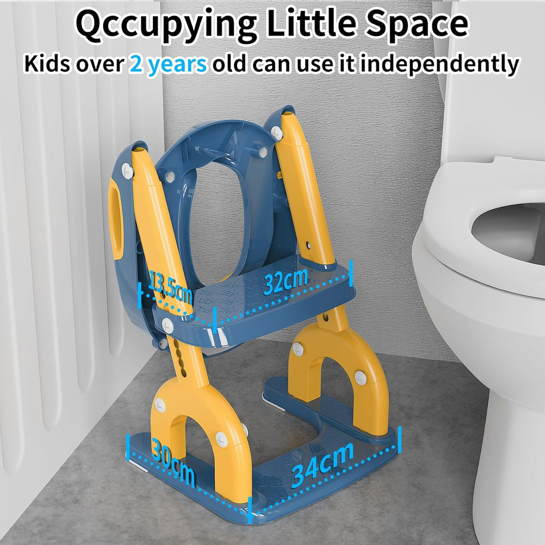 Toilettensitz Kinder mit Treppe, Upgraded WC Aufsatz für Kinder für Jungen und Mädchen, 2-in-1 Toile