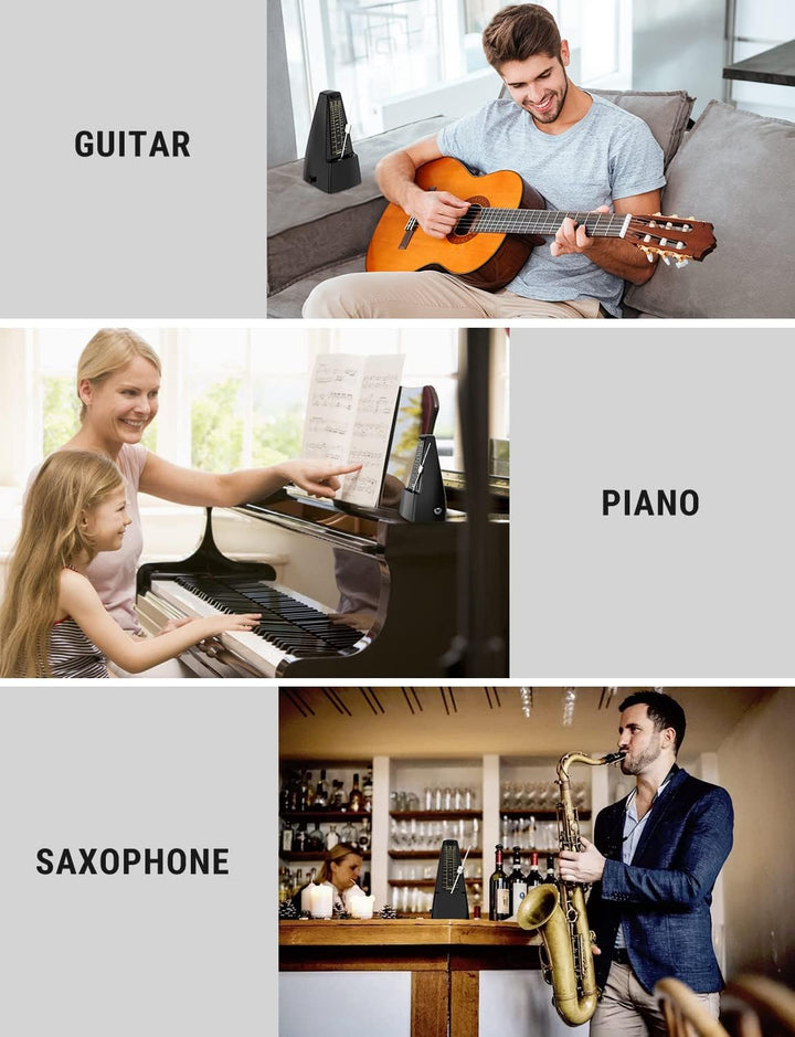 Linrax M1 Mechanisches Metronom für Klavier Violine Gitarre Bass Ukulele Schlagzeug Saxophon Banjo M