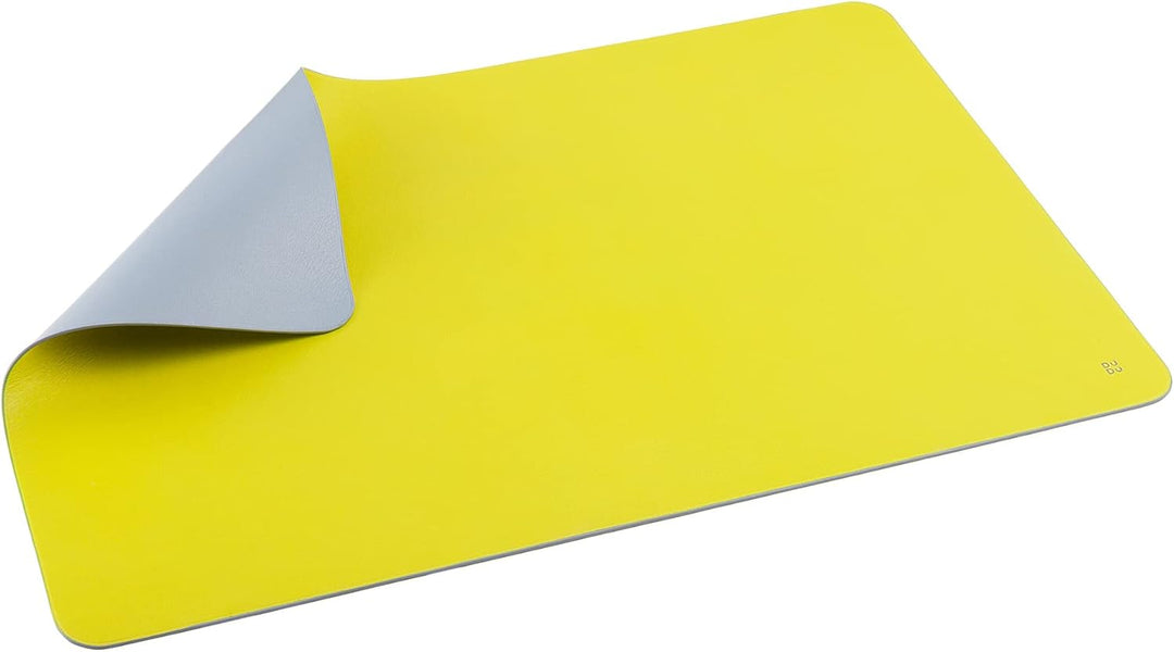 DUDU Büro-Schreibtischunterlage aus zweifarbigem Leder cm 61x40, beidseitig benutzbar, rollbar, weic