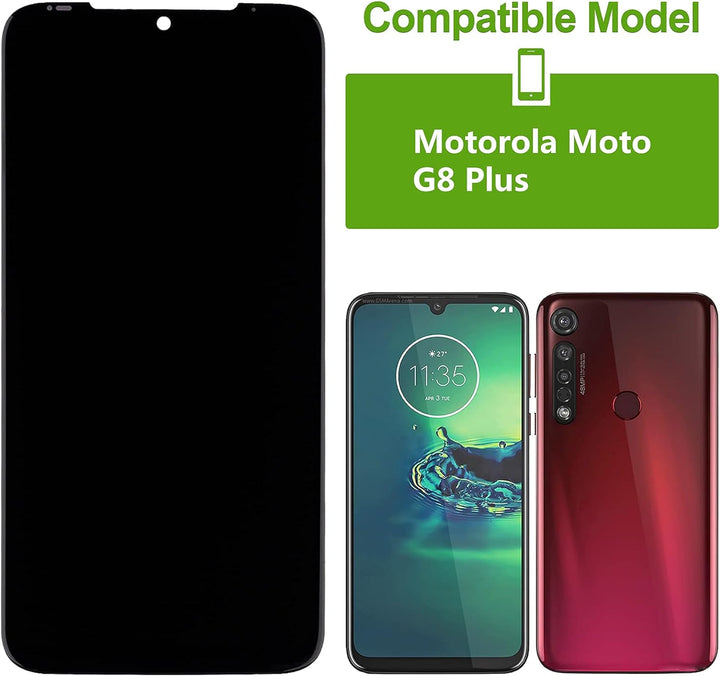 SwarKing LCD Display kompatibel mit Motorola Moto G8 Plus Touch Screen Digitizer (Schwarz ohne Rahme