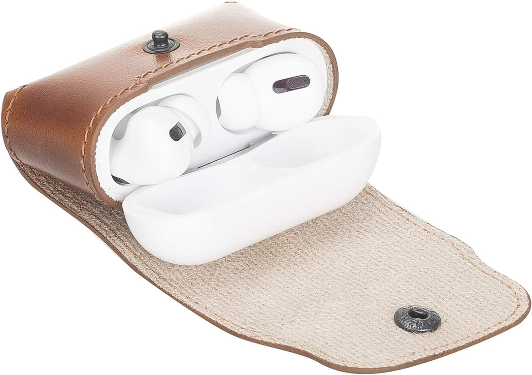 Solo Pelle Ledercase für AirPods Pro – komplett umhüllendes, handgefertigtes Case aus echtem Leder k