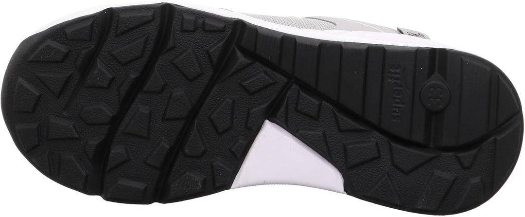 Superfit Jungen Sneaker 35 EU Hellgrau Schwarz 2500, 35 EU Hellgrau Schwarz 2500