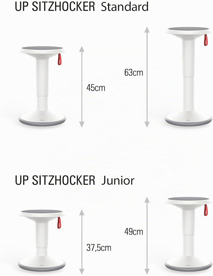Interstuhl UPis1 - ergonomischer Sitzhocker mit Schwingeffekt - höhenverstellbar - Hocker mit rutsch