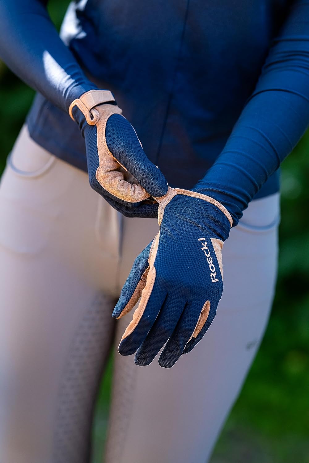 Roeckl Sports Reithandschuh MARENO, Freizeit Sommer Handschuh, 2 Farben, Grösse 6-11 7.5 Marine, 7.5