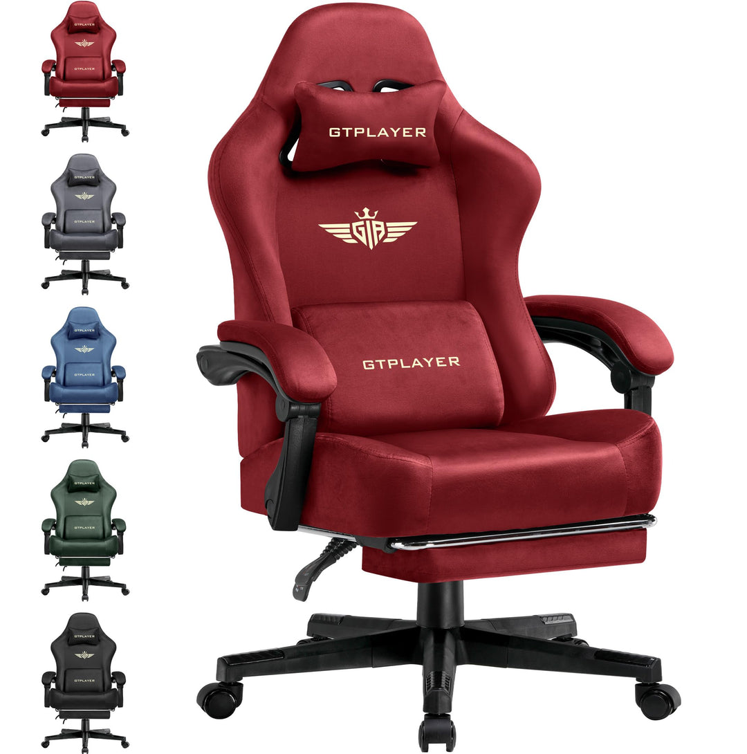 GTPLAYER Gaming Stuhl, Atmungsaktiver Bürostuhl, bürostuhl ergonomisch, Hochwertiger - Stoff, Ergono