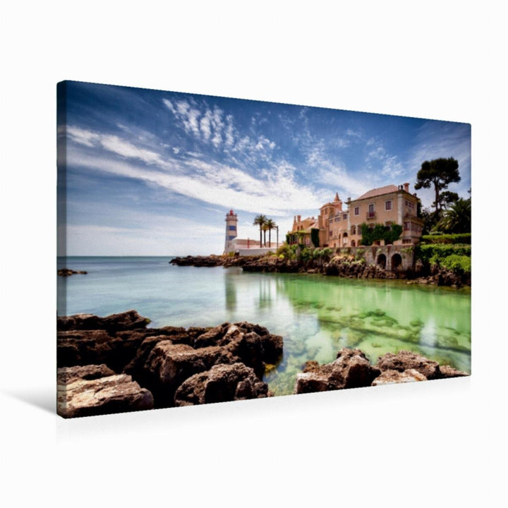 Premium Textil-Leinwand 75 x 50 cm Quer-Format Cascais - Portugal | Wandbild, HD-Bild auf Keilrahmen