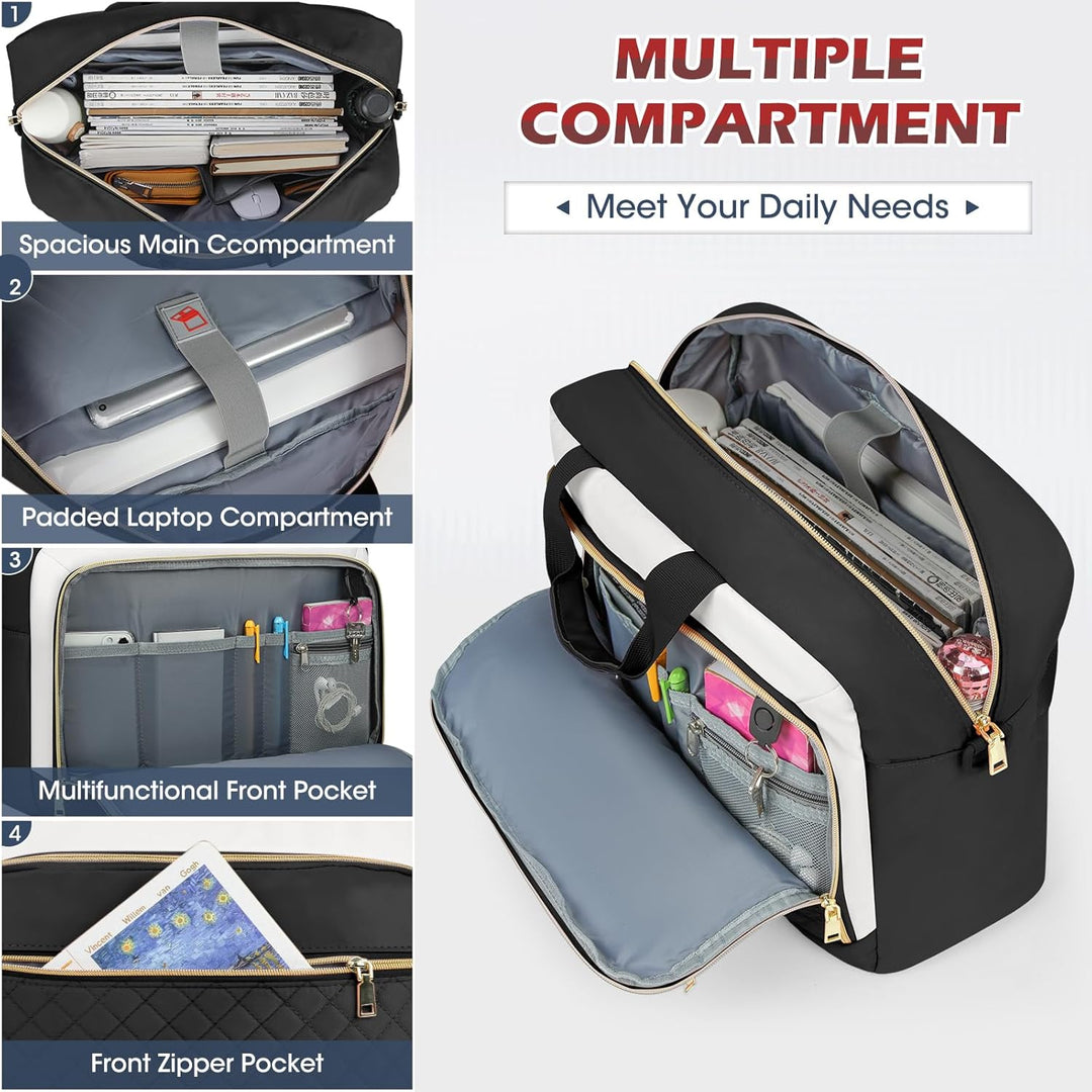 NEWHEY Laptoptasche 17,3 Zoll für Damen Laptop Aktentasche Computertasche Laptop Tasche Business Not