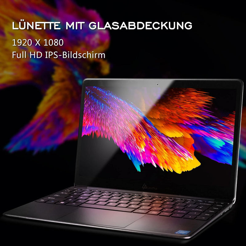 LincPlus P1 Notebook 13,3 Zoll 1080P Full HD Laptop, Intel Celeron N4020 4GB RAM 64GB eMMC Aluminium